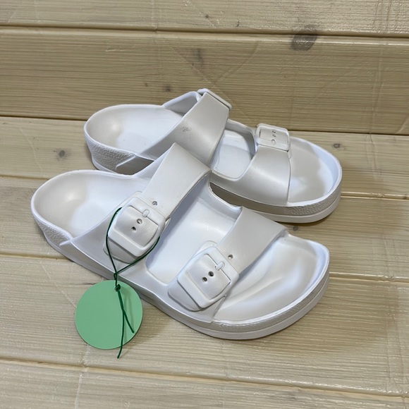 Women’s comport slide double buckles adjustable Eva flat sandals NWT - Picture 7 of 11